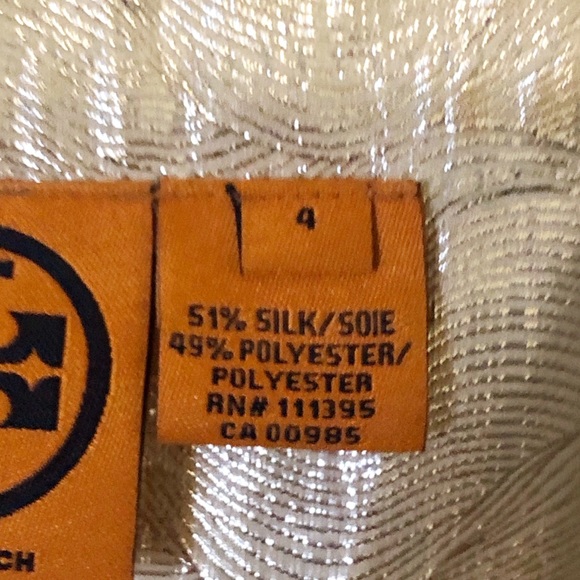 Tory Burch gold tunic silk blend dress small 4 - Picture 6 of 16